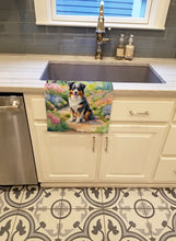 Load image into Gallery viewer, Australian Shepherd Spring Garden Kitchen Towel