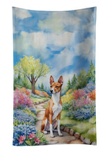 Load image into Gallery viewer, Basenji Spring Garden Kitchen Towel