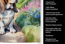 Load image into Gallery viewer, Basset Hound Spring Garden Kitchen Towel