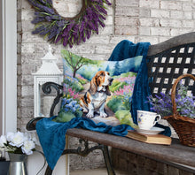 Load image into Gallery viewer, Basset Hound Spring Garden Throw Pillow