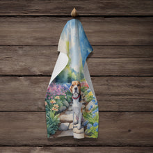 Load image into Gallery viewer, Beagle Spring Garden Kitchen Towel