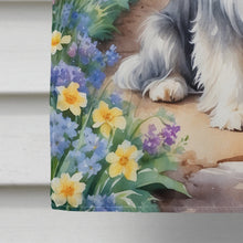 Load image into Gallery viewer, Bearded Collie Spring Path House Flag
