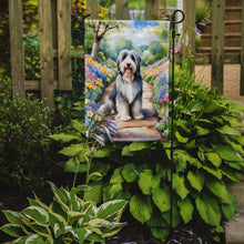 Load image into Gallery viewer, Bearded Collie Spring Path Garden Flag  – Dog-Themed Floral Outdoor Decor