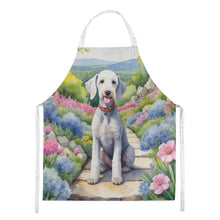 Load image into Gallery viewer, Bedlington Terrier Spring Garden Apron – Artist-Designed Kitchen, BBQ &amp; Craft Apron