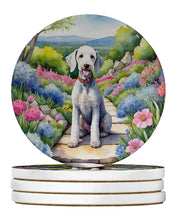 Load image into Gallery viewer, Bedlington Terrier Spring Garden Large Sandstone Coasters Pack of 4