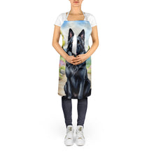 Load image into Gallery viewer, Belgian Sheepdog Spring Path Apron – Artist-Designed Kitchen, BBQ &amp; Craft Apron