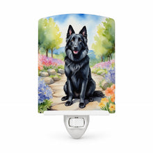 Load image into Gallery viewer, Belgian Sheepdog Spring Path Ceramic Night Light Compact, UL-Certified, Ideal for Bedroom, Bathroom, Nursery, Hallway, Kitchen, 6x4x3, Multicolor