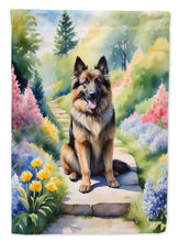 Load image into Gallery viewer, Belgian Tervuren Spring Path Garden Flag  – Dog-Themed Floral Outdoor Decor