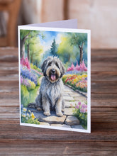 Load image into Gallery viewer, Bergamasco Sheepdog Spring Path Greeting Cards - Blank Note Cards – 8-Pack of Artist-Designed Cards with Envelopes
