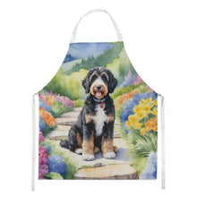 Load image into Gallery viewer, Bernedoodle Spring Path Apron – Artist-Designed Kitchen, BBQ &amp; Craft Apron