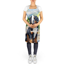 Load image into Gallery viewer, Bernese Mountain Dog Spring Path Apron – Artist-Designed Kitchen, BBQ &amp; Craft Apron