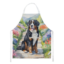 Load image into Gallery viewer, Bernese Mountain Dog Spring Path Apron – Artist-Designed Kitchen, BBQ &amp; Craft Apron