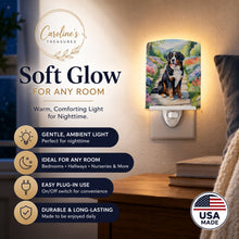 Load image into Gallery viewer, Bernese Mountain Dog Spring Path Ceramic Night Light Compact, UL-Certified, Ideal for Bedroom, Bathroom, Nursery, Hallway, Kitchen, 6x4x3, Multicolor