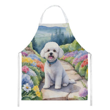 Load image into Gallery viewer, Bichon Frise Spring Path Apron – Artist-Designed Kitchen, BBQ &amp; Craft Apron