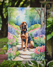 Load image into Gallery viewer, Bloodhound Spring Path Garden Flag  – Dog-Themed Floral Outdoor Decor