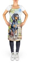 Load image into Gallery viewer, Bluetick Coonhound Spring Path Apron – Artist-Designed Kitchen, BBQ &amp; Craft Apron