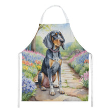 Load image into Gallery viewer, Bluetick Coonhound Spring Path Apron – Artist-Designed Kitchen, BBQ &amp; Craft Apron