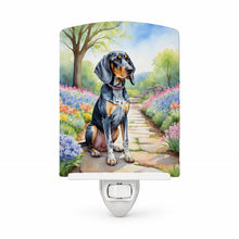 Load image into Gallery viewer, Bluetick Coonhound Spring Path Ceramic Night Light Compact, UL-Certified, Ideal for Bedroom, Bathroom, Nursery, Hallway, Kitchen, 6x4x3, Multicolor