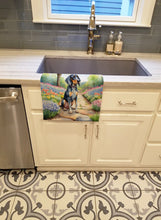 Load image into Gallery viewer, Bluetick Coonhound Spring Path Kitchen Towel