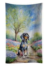 Load image into Gallery viewer, Bluetick Coonhound Spring Path Kitchen Towel