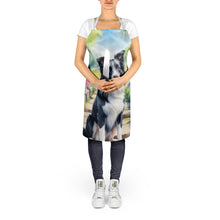 Load image into Gallery viewer, Border Collie Spring Path Apron – Artist-Designed Kitchen, BBQ &amp; Craft Apron
