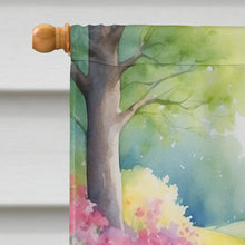Load image into Gallery viewer, Border Collie Spring Path House Flag