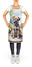 Load image into Gallery viewer, Border Terrier Spring Path Apron – Artist-Designed Kitchen, BBQ &amp; Craft Apron