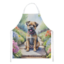 Load image into Gallery viewer, Border Terrier Spring Path Apron – Artist-Designed Kitchen, BBQ &amp; Craft Apron