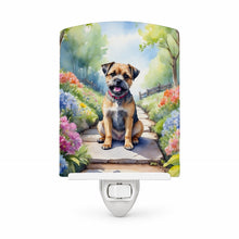 Load image into Gallery viewer, Border Terrier Spring Path Ceramic Night Light Compact, UL-Certified, Ideal for Bedroom, Bathroom, Nursery, Hallway, Kitchen, 6x4x3, Multicolor