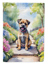 Load image into Gallery viewer, Border Terrier Spring Path Garden Flag  – Dog-Themed Floral Outdoor Decor