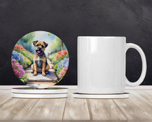 Load image into Gallery viewer, Border Terrier Spring Path Large Sandstone Coasters Pack of 4