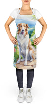 Load image into Gallery viewer, Borzoi Spring Path Apron – Artist-Designed Kitchen, BBQ &amp; Craft Apron