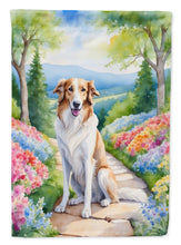 Load image into Gallery viewer, Borzoi Spring Path House Flag