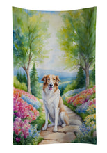 Load image into Gallery viewer, Borzoi Spring Path Kitchen Towel