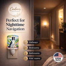Load image into Gallery viewer, Borzoi Spring Path Ceramic Night Light Compact, UL-Certified, Ideal for Bedroom, Bathroom, Nursery, Hallway, Kitchen, 6x4x3, Multicolor