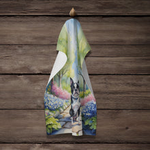 Load image into Gallery viewer, Boston Terrier Spring Path Kitchen Towel