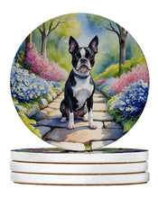 Load image into Gallery viewer, Boston Terrier Spring Path Large Sandstone Coasters Pack of 4