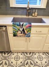 Load image into Gallery viewer, Boston Terrier Spring Path Kitchen Towel