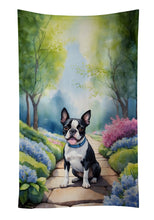 Load image into Gallery viewer, Boston Terrier Spring Path Kitchen Towel
