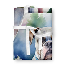 Load image into Gallery viewer, White Boxer Spring Path Apron – Artist-Designed Kitchen, BBQ &amp; Craft Apron