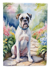 Load image into Gallery viewer, White Boxer Spring Path House Flag
