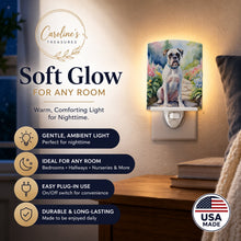 Load image into Gallery viewer, White Boxer Spring Path Ceramic Night Light Compact, UL-Certified, Ideal for Bedroom, Bathroom, Nursery, Hallway, Kitchen, 6x4x3, Multicolor