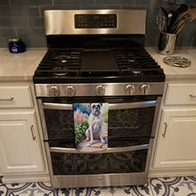 Load image into Gallery viewer, White Boxer Spring Path Kitchen Towel