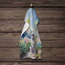 Load image into Gallery viewer, White Boxer Spring Path Kitchen Towel