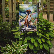 Load image into Gallery viewer, Boxer Spring Path Garden Flag  – Dog-Themed Floral Outdoor Decor