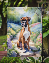Load image into Gallery viewer, Boxer Spring Path Garden Flag  – Dog-Themed Floral Outdoor Decor