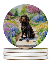 Load image into Gallery viewer, Boykin Spaniel Spring Path Large Sandstone Coasters Pack of 4