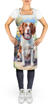 Load image into Gallery viewer, Brittany Spaniel Spring Path Apron – Artist-Designed Kitchen, BBQ &amp; Craft Apron