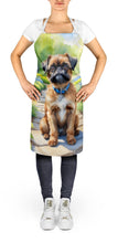 Load image into Gallery viewer, Brussels Griffon Spring Path Apron – Artist-Designed Kitchen, BBQ &amp; Craft Apron