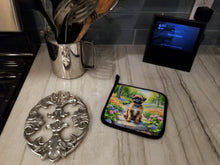 Load image into Gallery viewer, Brussels Griffon Spring Path Pot Holders - Set of 2 Decorative Kitchen Helpers | Made in the USA